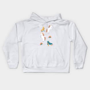 Unicorn Skate Party Kids Hoodie